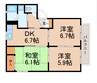 和歌山電鉄貴志川線/田中口駅 徒歩13分 2階 築20年 3DKの間取り
