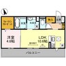 コーポTE 1LDKの間取り
