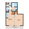 リビングタウンなごみ（Ｆ棟） 1DKの間取り