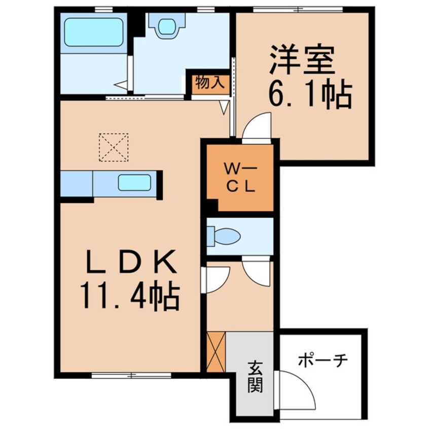 間取図 和歌山電鉄貴志川線/神前駅 徒歩10分 1階 築12年