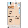 太田ビル 2LDKの間取り