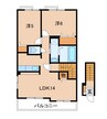 ウフルクア　セロ 2LDKの間取り
