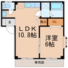 ベルドール松房Ⅰ 1LDKの間取り