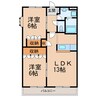 ベイサイドヒル 2LDKの間取り