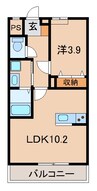 グラン フェリシア 1LDKの間取り