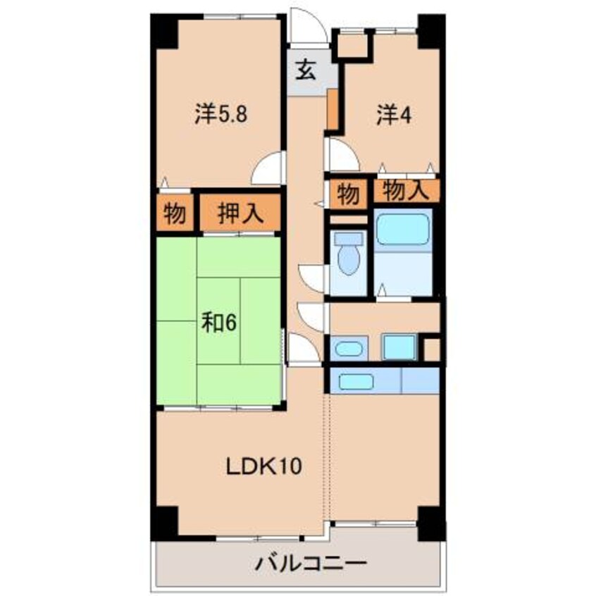 間取図 ライオンズマンション和歌山田中町