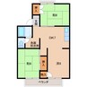 パレーシャル有家 3DKの間取り
