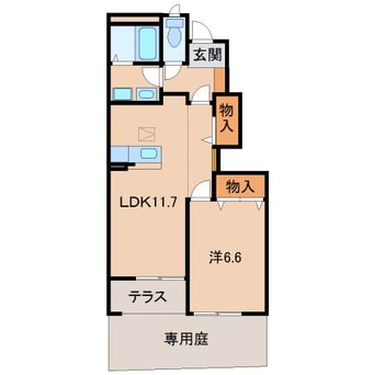 間取図 和歌山線/田井ノ瀬駅 徒歩17分 1階 築14年