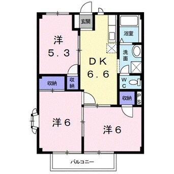 間取図 和歌山線/田井ノ瀬駅 徒歩24分 1階 築33年