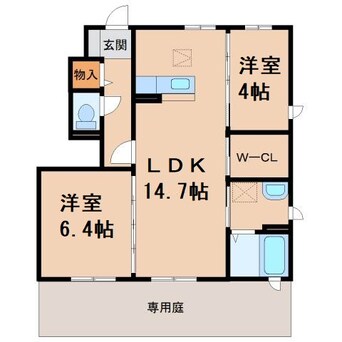 間取図 和歌山線/田井ノ瀬駅 徒歩4分 1階 築17年