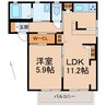 シャーメゾン笠松 1LDKの間取り