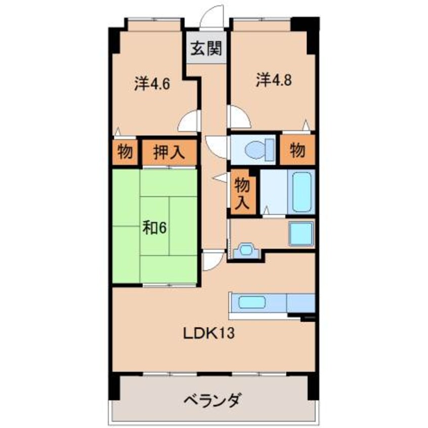 間取図 グランディール山十