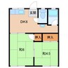 メゾン畑野 2DKの間取り