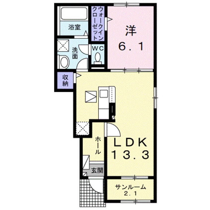 間取図 モンレーヴⅠ