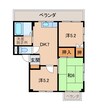 エメラルドハイツ 3DKの間取り