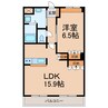 ＣｏＣｏ．グレイス 1LDKの間取り