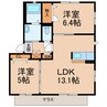 シャーメゾン野田 2LDKの間取り