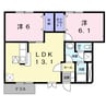 メゾン・プラティーク 2LDKの間取り