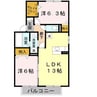 パインテイル Ｂ棟 2LDKの間取り