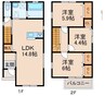 シアラ新在家Ⅱ 3LDKの間取り