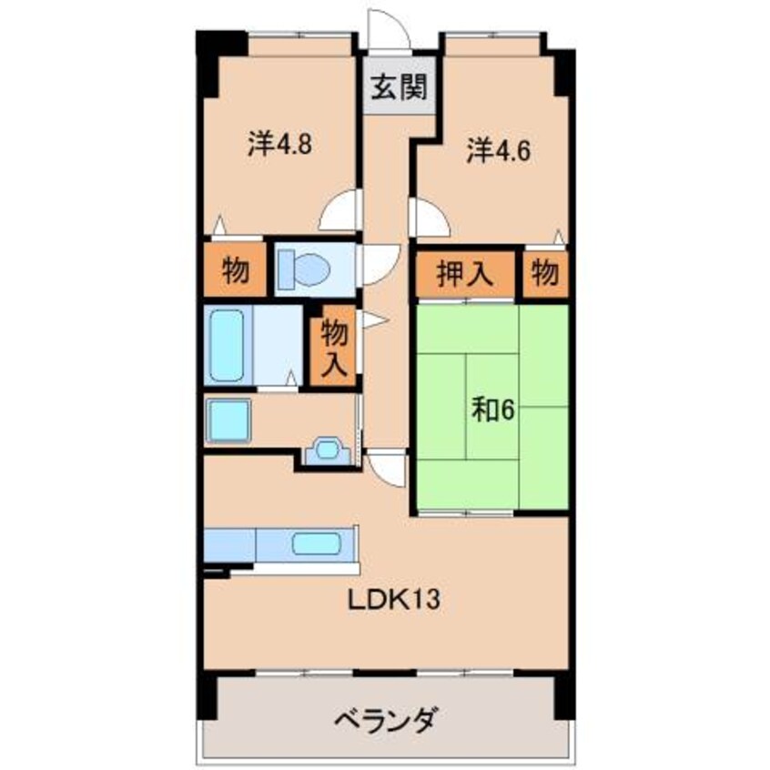 間取図 グランディール山十