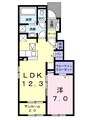 コーネリア西浜Ⅱ 1LDKの間取り