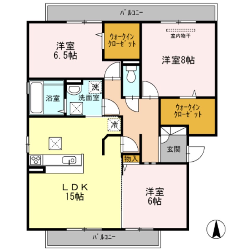 間取図 サウスメゾンムーランルージュ