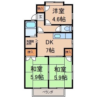 間取図 あしべハイツ