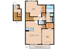 D-room松江東 2LDKの間取り
