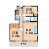 ディアス赤坂 2DKの間取り