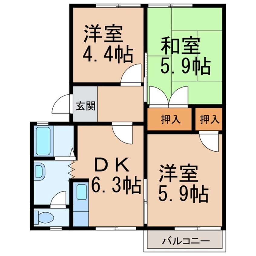 間取図 ディアス北村