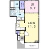 ジェイド　Ⅱ 1LDKの間取り