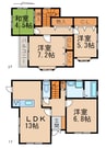 一戸建１４７８１ 4LDKの間取り