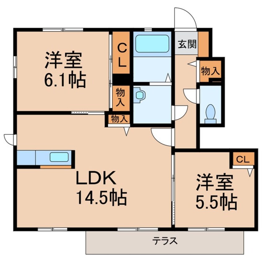 間取図 シャーメゾン下津野