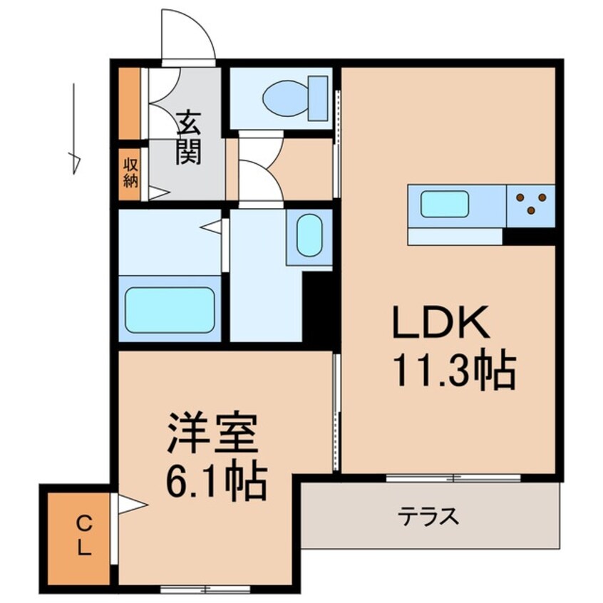 間取図 シャーメゾン山吹