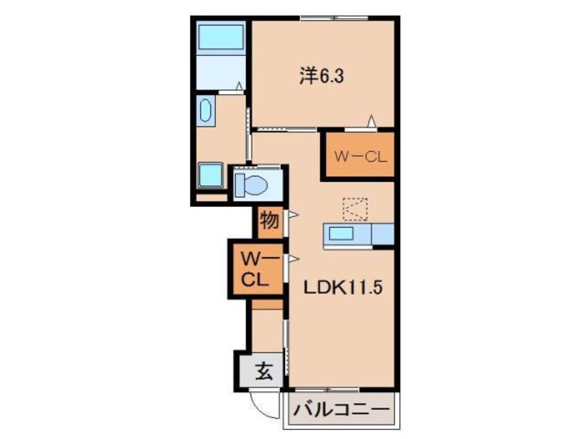 間取図 和歌山線/田井ノ瀬駅 徒歩27分 1階 築5年