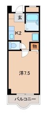 グランメール三葛 1Kの間取り