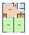 シティハイムタムラ 2DKの間取り