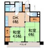 第２川端マンション 2DKの間取り