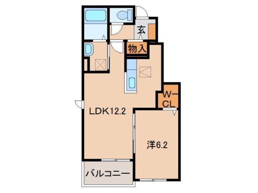 間取図 阪和線・羽衣線/紀伊中ノ島駅 徒歩26分 1階 築5年