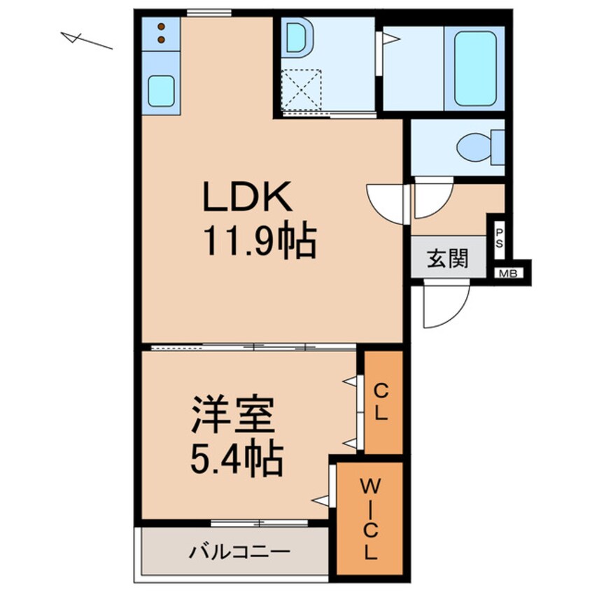 間取図 フジパレス吹屋町WEST