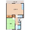 第２矢田マンション 1LDKの間取り