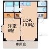 ヴェルドール大樹Ⅰ 1LDKの間取り
