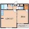 グランシエル オオタ 1LDKの間取り