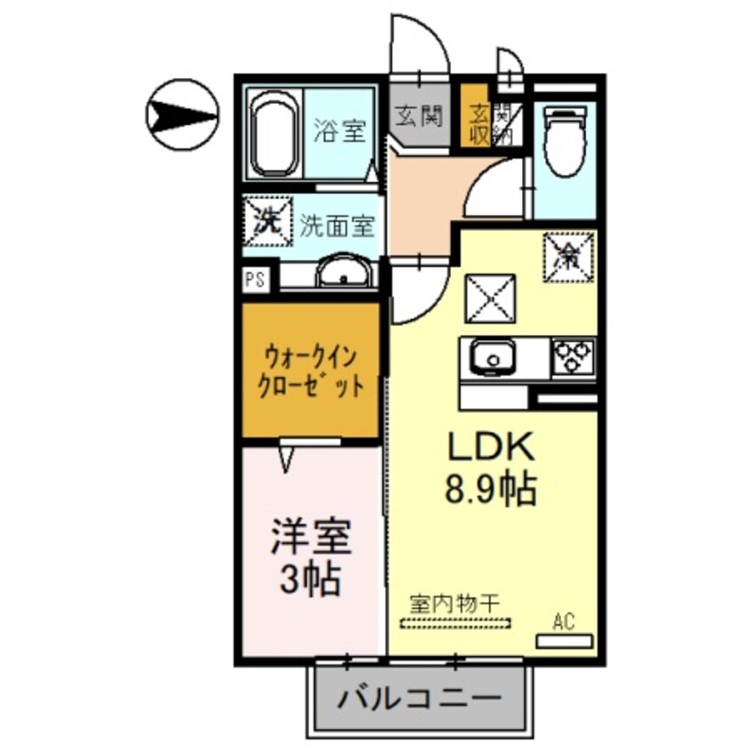 間取図 D-room西小二里Ⅱ