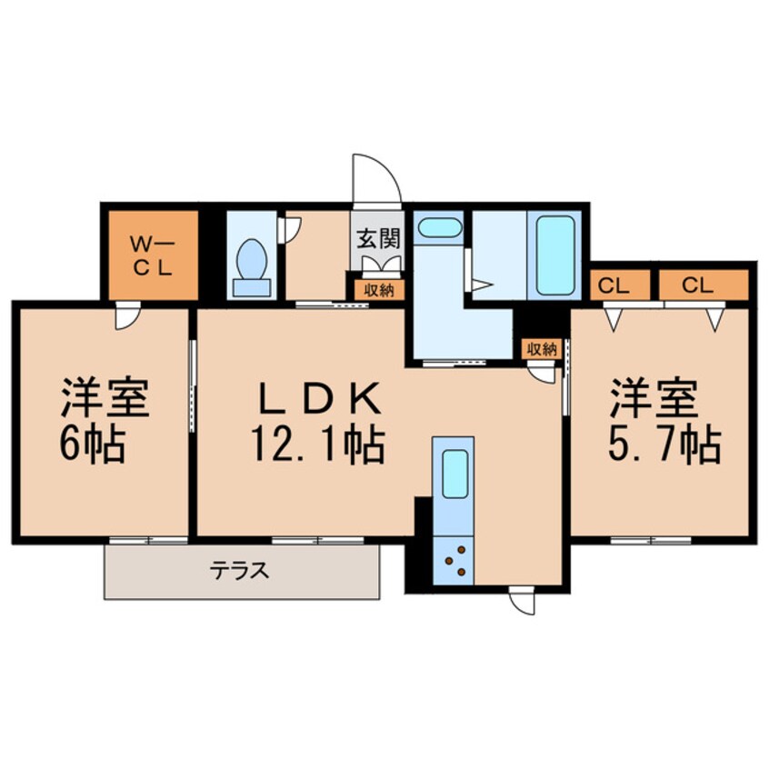 間取図 ベレオグルース西紺屋