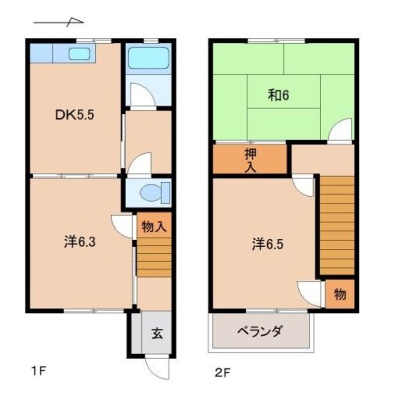 間取図 グリーンフル板東