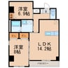 レジデンスヒルズ　ザ　ワカヤマ 2LDKの間取り