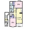 ポルトラーノⅢ 2LDKの間取り