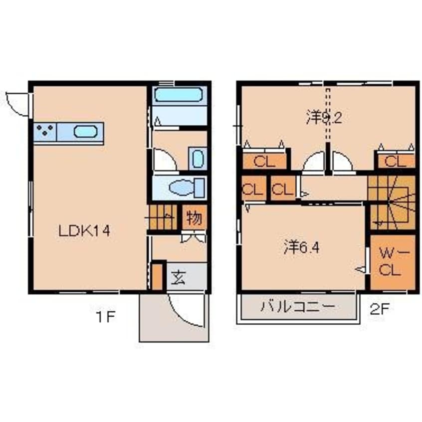 間取図 ラ・フェリオ鳴神